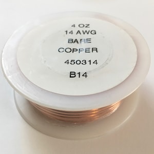 Stained Glass 14ga Bare Copper Wire for Stained Glass Projects and Decorative Detail