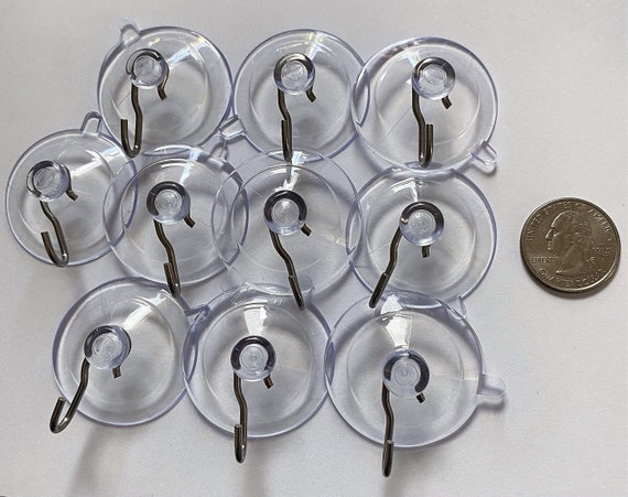 Stained Glass Suction Cups 10 With Silver Metal Hook for Hanging