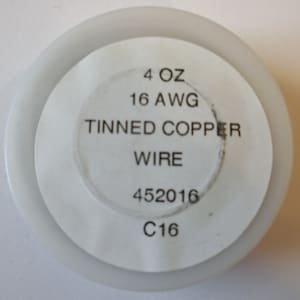 Stained Glass 16ga Tinned Copper Wire for Stained Glass Projects and Decorative Detail