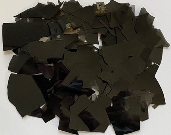 Bullseye 90 COE Black Opal Confetti Glass Chips for Fusing and Kiln Work ~ One Full Ounce!