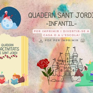 Quadern activitats Sant Jordi|Activitats infantils PDF|Educació infantil|Imprimible català|Sant Jordi 2025