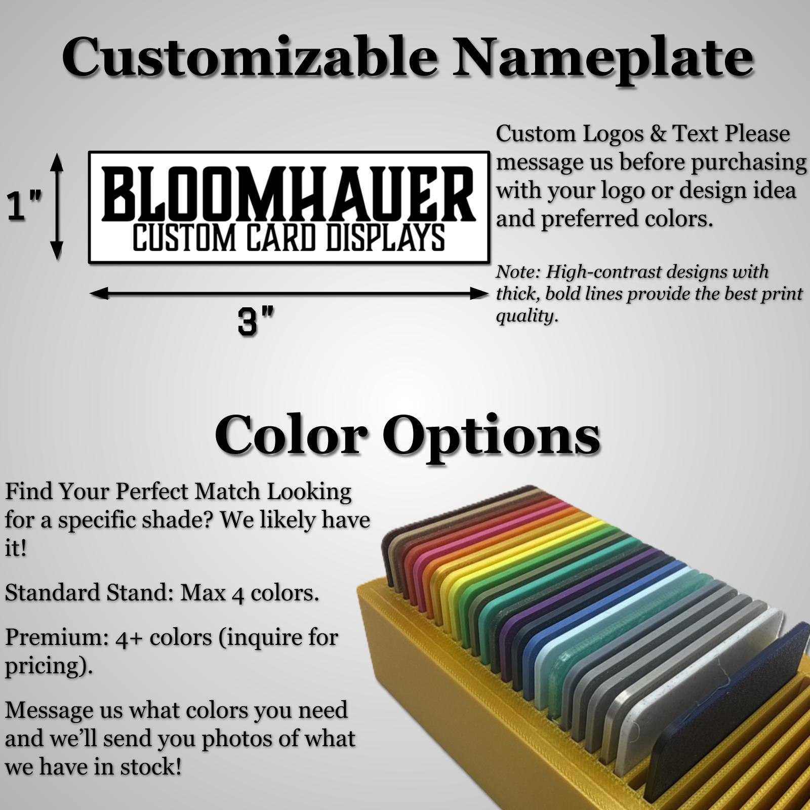 Custom Logo Trading Card Stand (set of 3) – Personalized Card Display ...