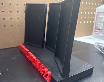 Custom Graded Card Display Stand – 3 Slot Holder for PSA, BGS, CGC – Personalized Sports Card Display – Player or Team Name