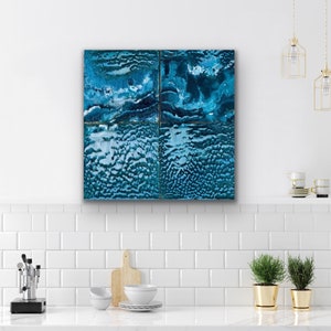 Original Ocean wave Abstract Painting, Oil Painting,  Blue Painting, Fine Art, Nautical Art, Water painting ,  Modern Art