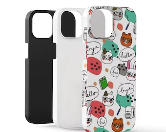 Etui na telefon 2 w 1 do sublimacji, etui na telefon z możliwością personalizacji, dwuwarstwowa, odporna na wstrząsy obudowa na iPhone'a