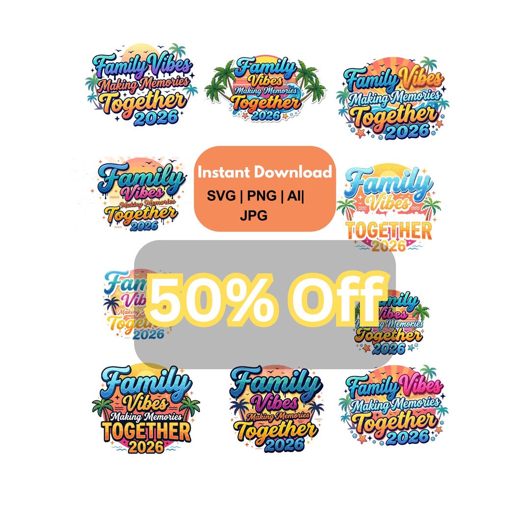 Family Vacation 2026 PNG SVG Bundle, Matching Family Trip Shirt Design ...
