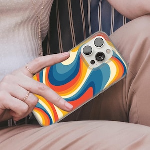 Colorful Trippy Phone Case, Psychedelic Cover for Apple iPhone 12 13 14 15 16 Plus Pro, Samsung Galaxy, Xiaomi, Huawei, Google Pixel 78