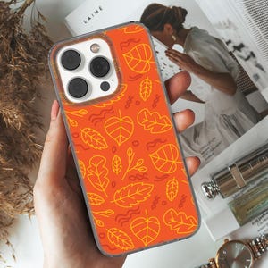 Autumn Leaves Phone Case, Cozy Pattern Cover for Apple iPhone 12 13 14 15 16 Plus Pro Max, Samsung Galaxy, Xiaomi, Huawei, Google Pixel 109