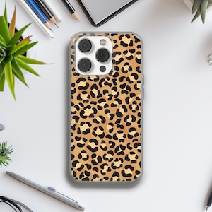 Leopard Print Phone Case, Tiger Skin Pattern Cover for iPhone Plus Pro, Xiaomi Redmi Note, Samsung Galaxy, Huawei, Google Pixel Coque 100