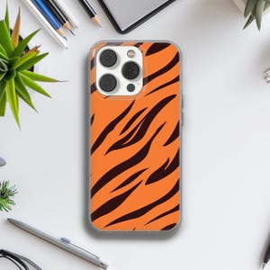 Tiger Print Phone Case, Animal Pattern Cover for Apple iPhone 12 13 14 15 16 Plus Pro, Samsung Galaxy, Xiaomi, Huawei, Google Pixel 103