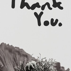 Thank You Cards, EDITABLE  Thank You Cards with Photo, Boho  Thank You Photo, Photo Thank You Card.