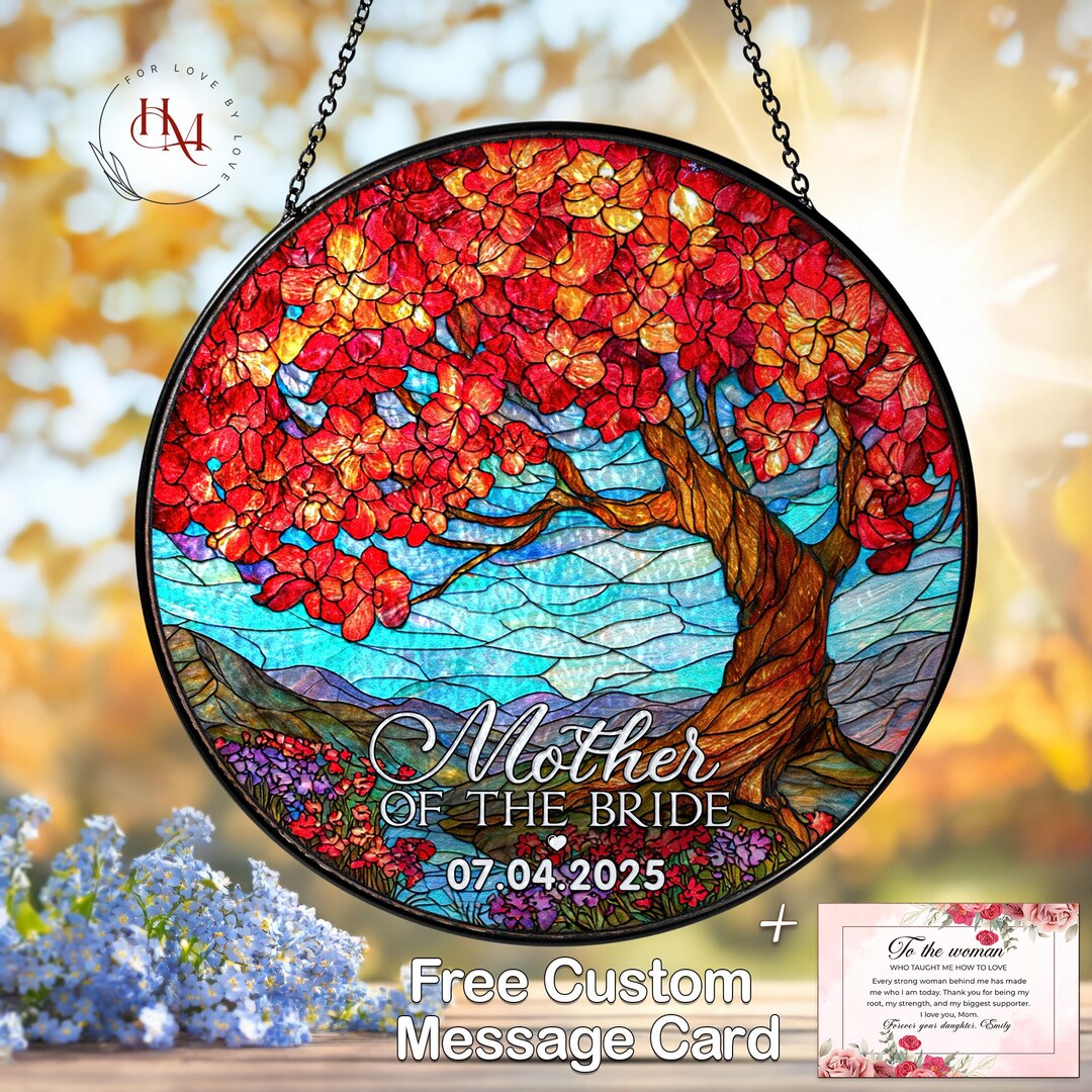 Custom Ruby Tree Suncatcher: Mother of the Bride Wedding Gift - Etsy
