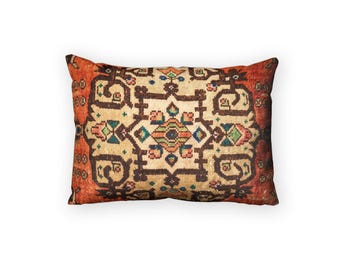 Funda de almohada decorativa con estampado de alfombra persa vintage / Funda de almohada decorativa estilo kilim bohemio