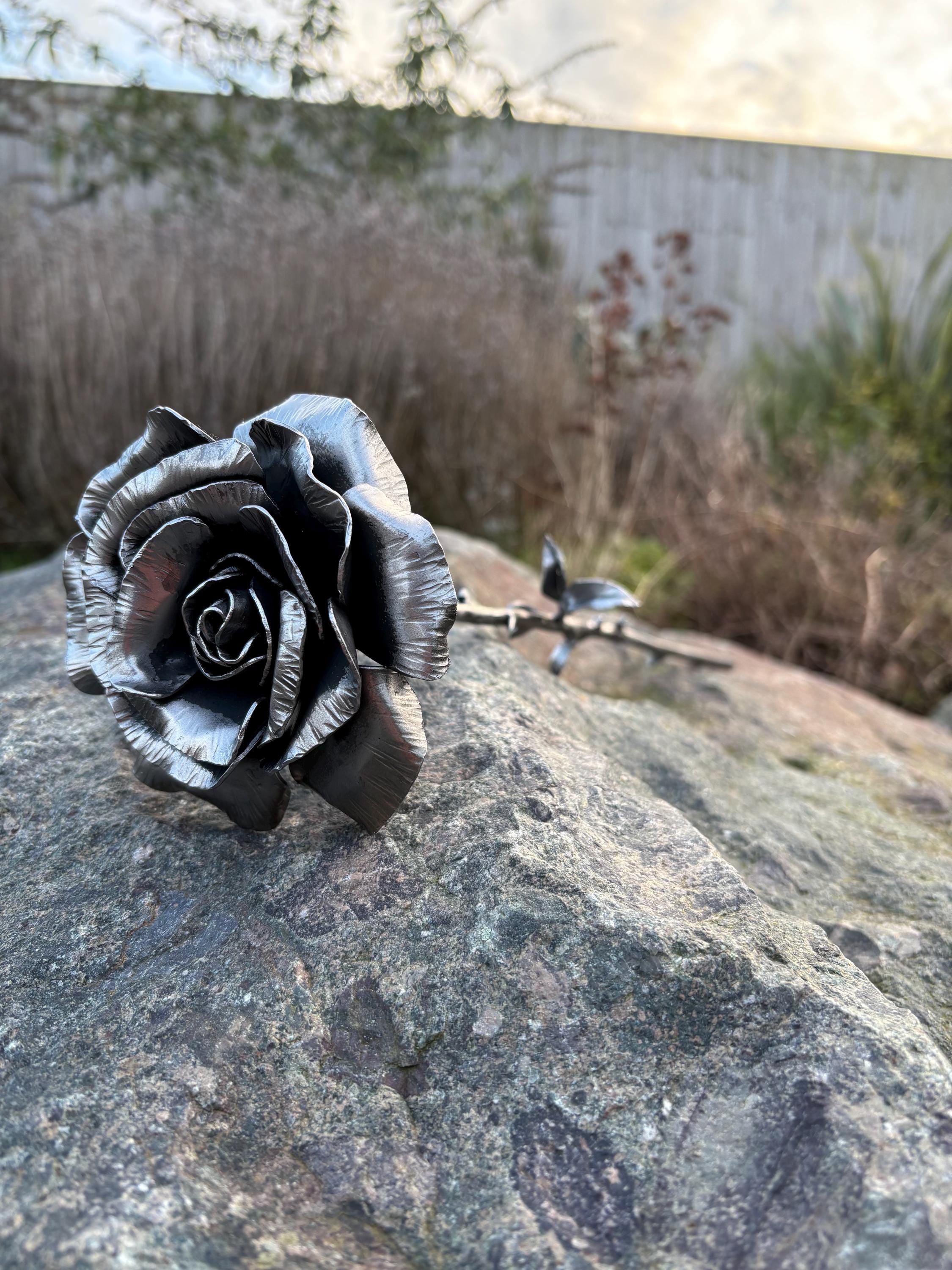 Metal Rose Rattle Handmade Metal Rose - Etsy