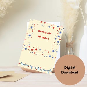 Happy 4th of July Greeting Card, Independence Day Greeting Card