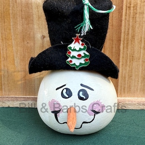 Snowman Gourd Ornament