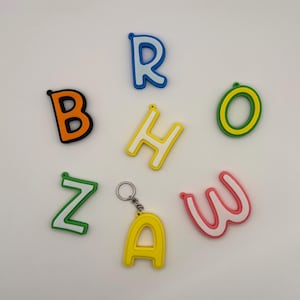 Personalized Initial Keychain – Cute 3D Printed Letter Keychain | Fun Gift for Anyone | Custom Key Ring