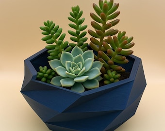 3D Printed Low Poly Planter: Modern Geometric Succulent Pot
