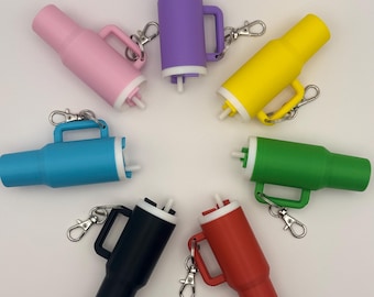 Stanley-Inspired Chapstick Holder Keychain | Mini Tumbler Accessory