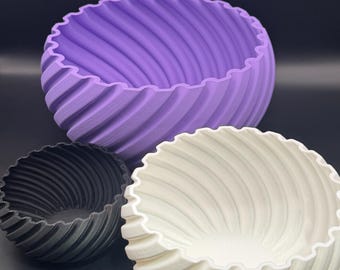 Twisted Decorative Bowl – 3 Sizes, Custom Color Options, Modern 3D Printed Home Decor