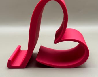 Heart Phone Stand – 3D Printed Valentine’s Day Phone Holder, Custom Color