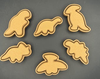 Dino Nugget Inspired Fidget Clicker | 3D Printed Dinosaur Sensory Toy | Keychain Option | Fun Gift or Party Favor | Set of 6 Available