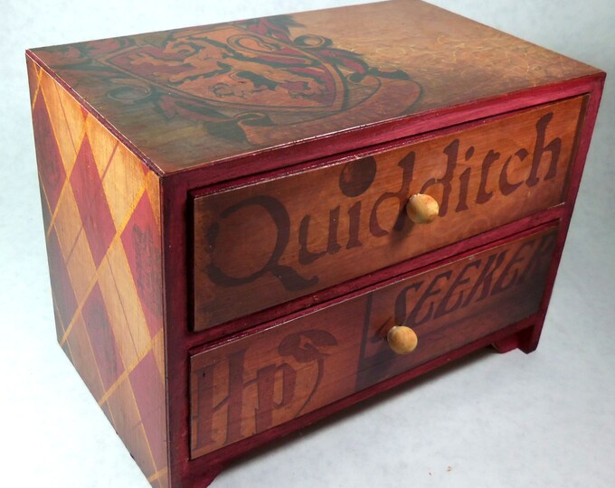 MADE TO ORDER Jewelry Box Harry Potter Quidditch Snitch Gryffindor