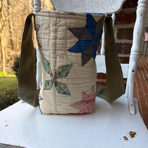 Vintage Quilt MINI Bag | Handmade Patchwork Star Purse | Boho Farmhouse Market Bag