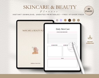 Skincare & Beauty Planner: Daily Routine Tracker (PDF)