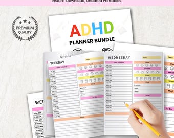 Planificador digital para TDAH: organizador diario imprimible y editable para concentración y productividad. Descarga en formato PDF compatible con neurodivergentes.