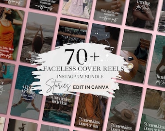 70 Faceless Instagram Reels Covers: Social Media Branding Kit (Digital Download)