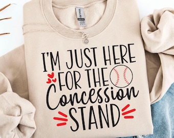 私は売店のためにここにいるだけです SVG DXF PNG カットファイル - 野球 SVG、ソフトボール SVG、Cricut 用デジタルインスタントダウンロードファイル