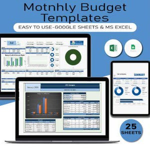 Budget Planner, for Google, Sheets, Monthly Budget Spreadsheet, Paycheck Budget Tracker, Weekly Budget Template, Biweekly Budget, Budgeting