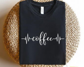 コーヒーの鼓動 SVG：コーヒーの鼓動のベクターファイル（デジタルダウンロード）。コーヒーSVG