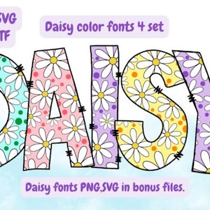 Daisy Font - Handwritten Script Font, Cricut Fonts, Calligraphy, Modern Font, Fonts for Cricut, Cursive Font, Procreate Font, Monoline