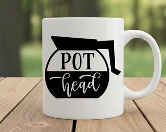 コーヒーポットヘッドSVG、コーヒーポットヘッドデザイン、ポットシルエットSVG、面白いポットヘッド、ポットヘッドクリップアート、面白いコーヒー愛好家