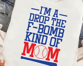 私はF爆弾を落とすタイプの野球ママですSVG 野球SVG 野球ママSVG 面白い野球SVG 野球SVGデザイン 野球カットファイル