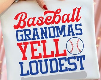 野球のおばあちゃんが一番大きな声で叫ぶSVG 野球SVG 野球のおばあちゃんSVG 野球SVGデザイン 野球カットファイル Cricutカットファイル