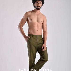 Cotton fabric Handmade Cotton Pajama Pants for Men: Indian Ethnic Trousers