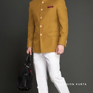 men’s handmade  Jodhpuri Jacket: Bollywood Nehru Style Waistco wedding drees