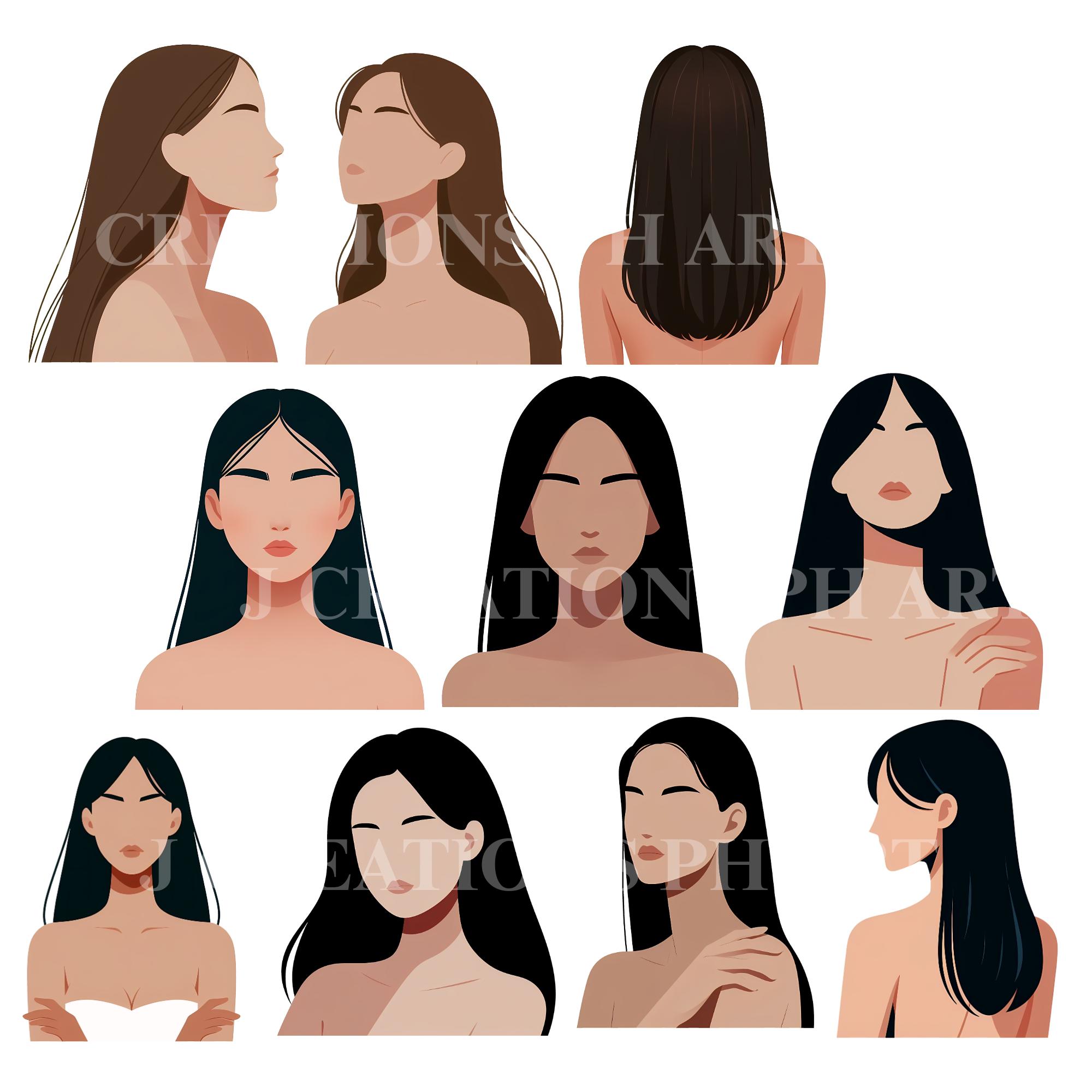 Faceless Body Clipart PNG Bundle: Men & Women Base - Digital Download ...