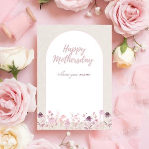 Mutter-Tageskarte  | i love you mom Muttertagskarte floral, Mamakarte, Muttertagsgrüße, Muttertagsgeschenkideen,Muttertag Blumen Karte,Danke