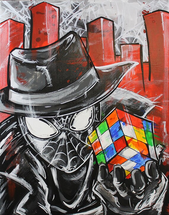 spider man noir rubik's cube