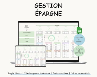 Tableau Google Sheets pour gerer ton épargne annuel