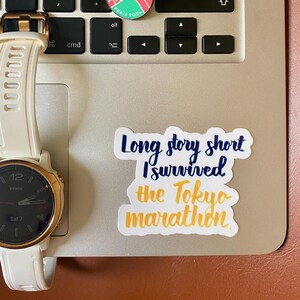 Sticker geïnspireerd op de marathon van Tokio, sticker van de finisher van de marathon van Tokio, grote marathons, 6 sterren majors, wereldkampioenschappen, cadeau hardloper, vinylsticker