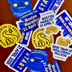 Boston Marathon Vinyl Stickers – Waterproof & Laminated Running stickers | Boston Strong Runner Gif | Custom Sticker | Sticker Bundle | Run