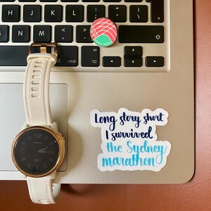Sticker Sydney Marathon geïnspireerd, sticker Sydney Marathon Finisher, Major Marathons, 6 Star Majors, World Majors, Runner cadeau, vinylsticker