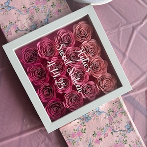 Special Occasion Flower Shadow Boxes *Birthday* Anniversary* Valentine’s Day