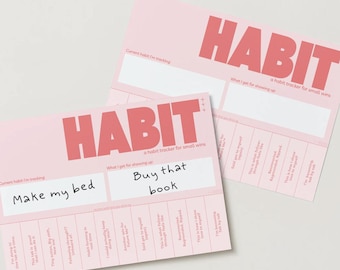 ADHD-Friendly Habit Tracker | Tear-Off Reward Tabs | Digital Download