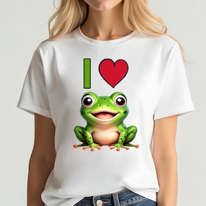 Ich liebe Frösche Verspieltes Frosch Design | PNG Digital Download Sublimationskunst, Aufkleber, Kunsthandwerk, T-Shirt Becher Tote